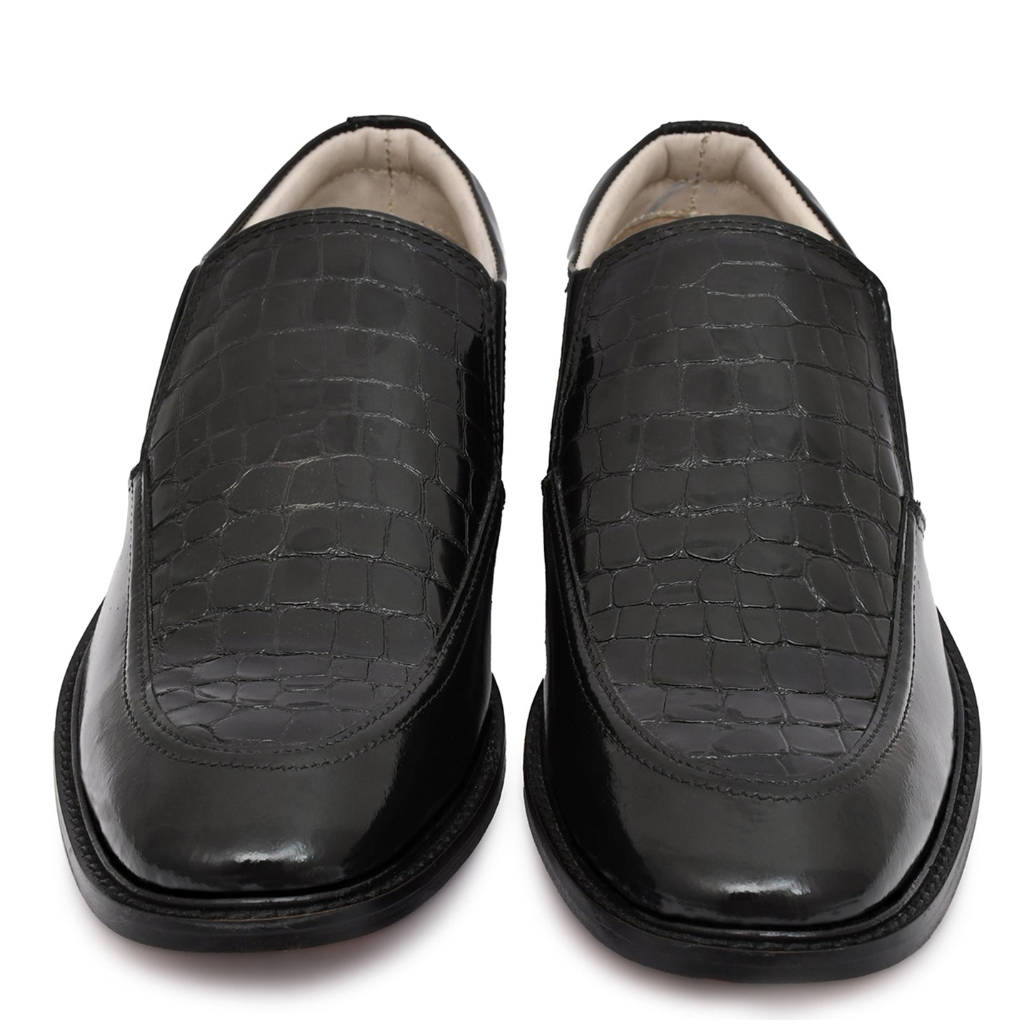 Penny loafers : Black leather Penny loafer with Memory foam footpad. Article : HP5073-Black