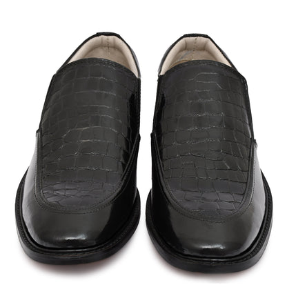 Penny loafers : Black leather Penny loafer with Memory foam footpad. Article : HP5073-Black