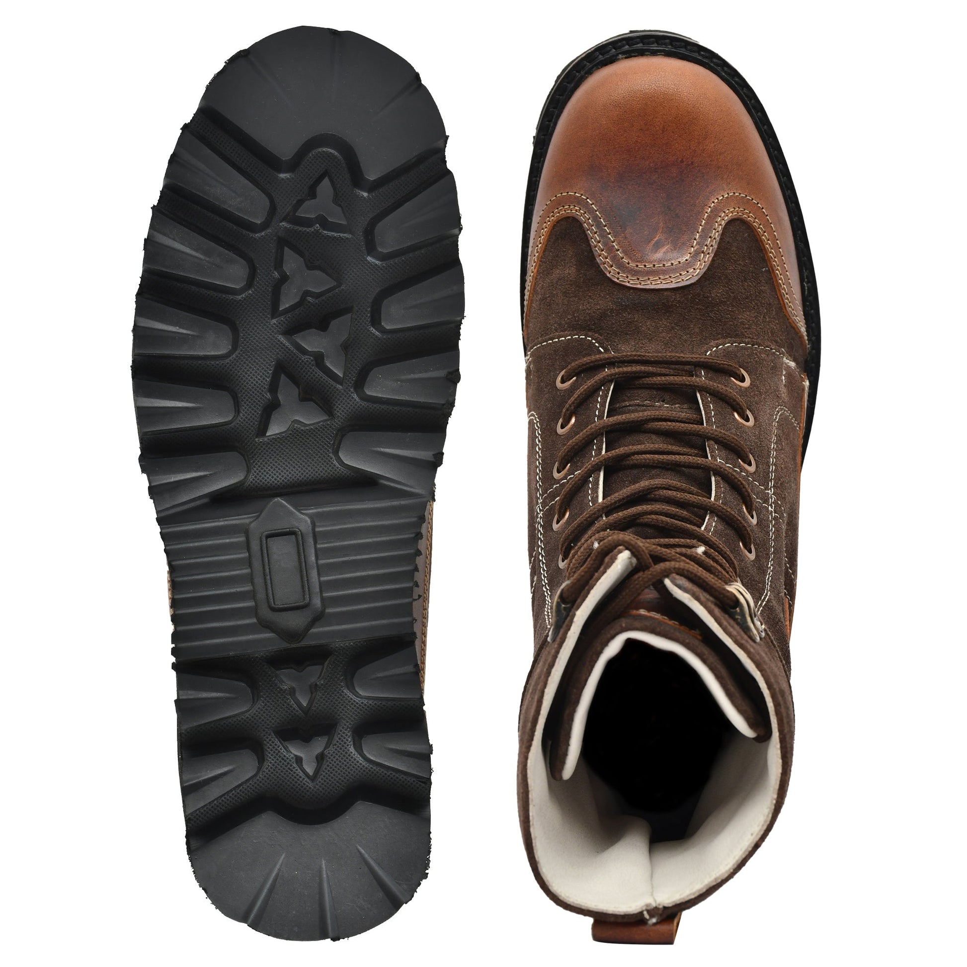 Rider Boots : Urban Rugged & Suede Brown  leather boots for bikers with EVA Sole.