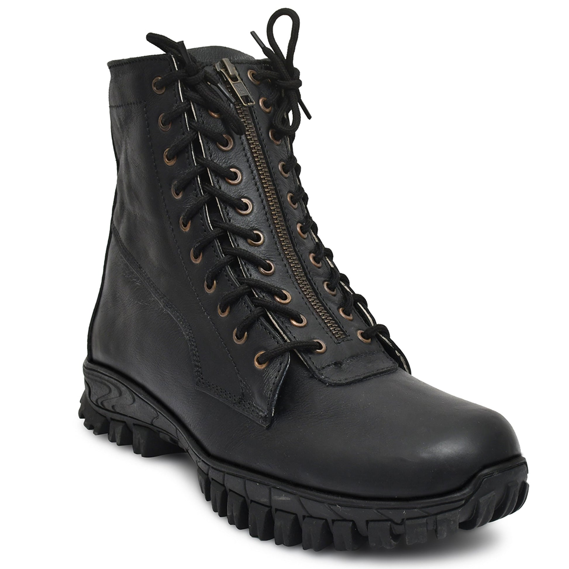 Pilots Boots : Black leather flying boots for Pilots with Memory foam footpad. Article : 610R