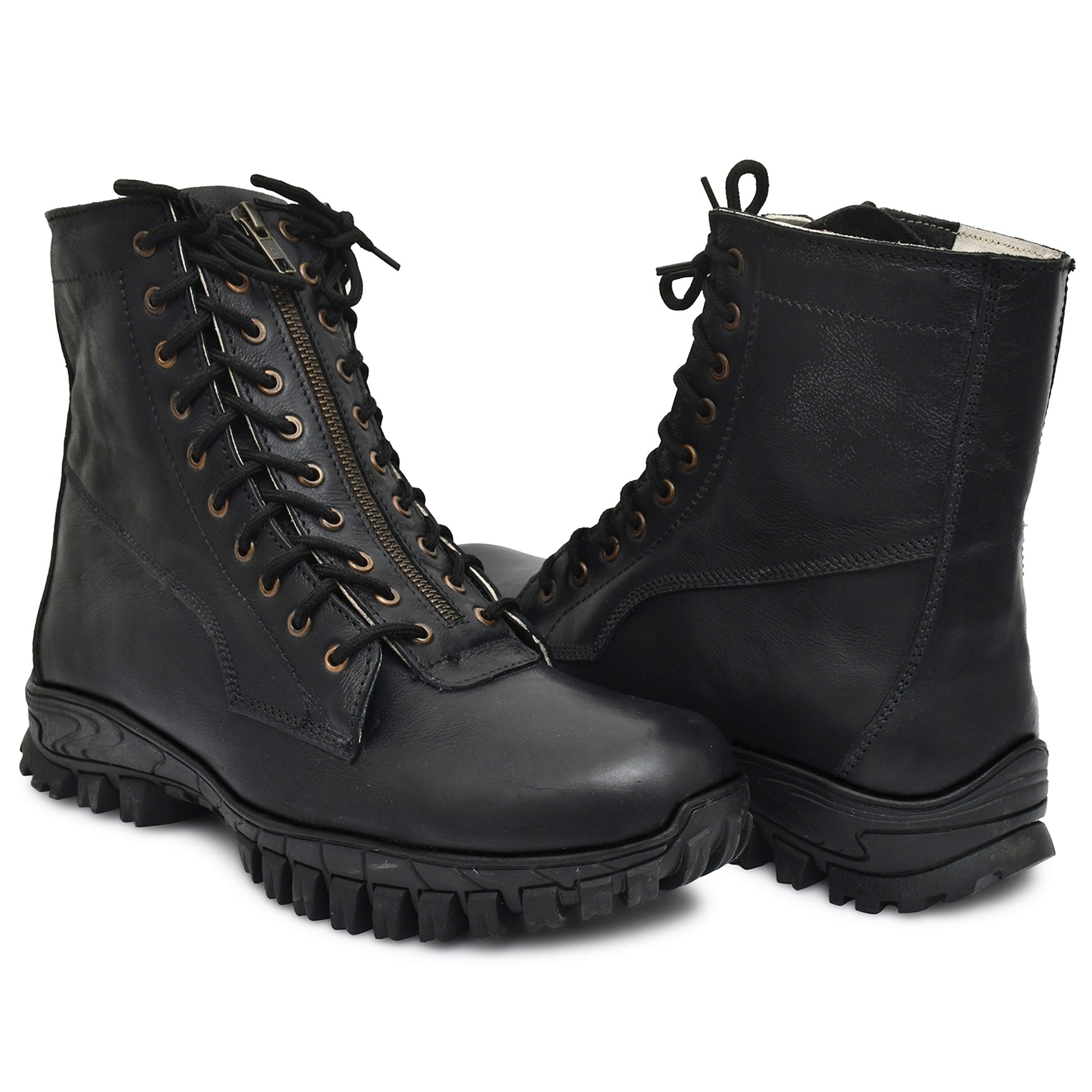 Pilots Boots : Black leather flying boots for Pilots with Memory foam footpad. Article : 610R