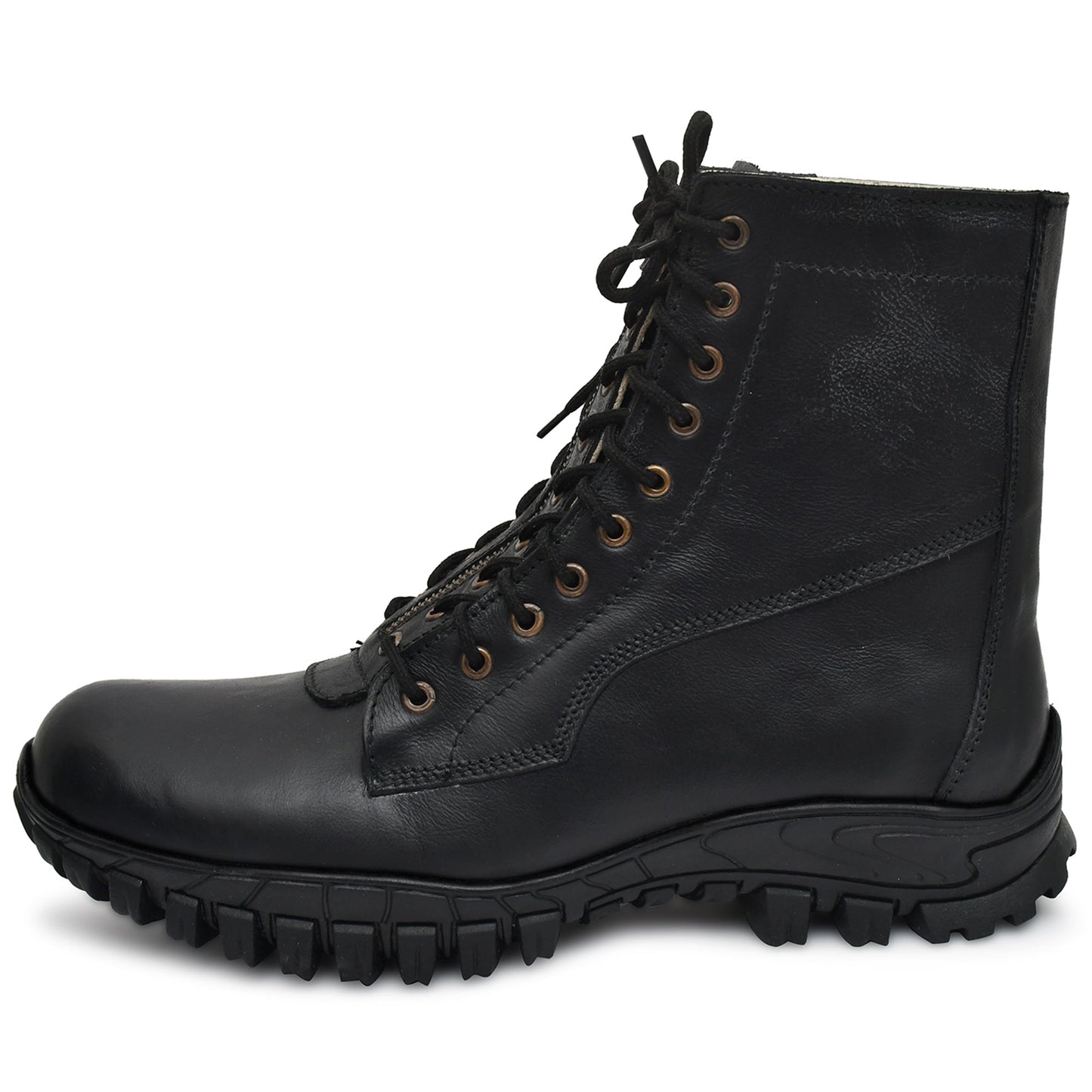 Pilots Boots : Black leather flying boots for Pilots with Memory foam footpad. Article : 610R