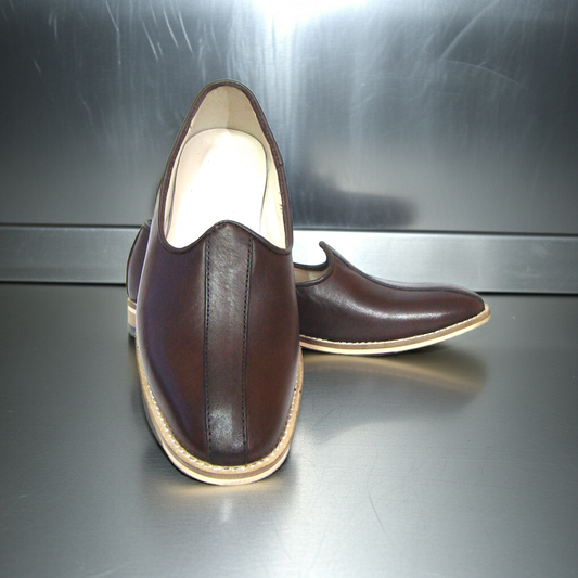 Nagras_Brown_leather_handmade_Nagras_with_Memory_foam_footpad._Article_N122.
