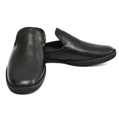 Mules : Black leather Mules with Memory foam footpad. Article :  Flexi02-Black