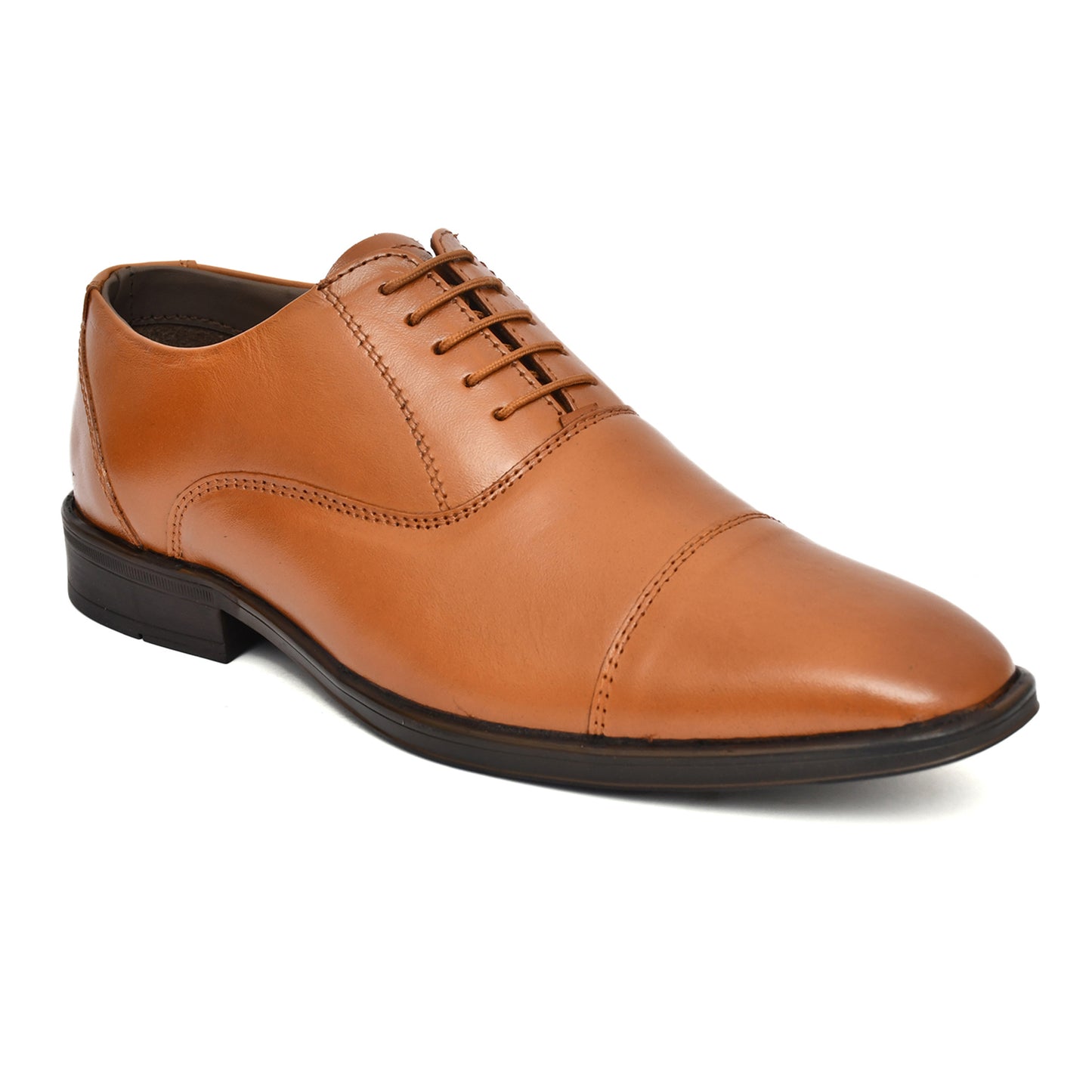 Oxford Shoes : Tan Leather Oxford Shoes for men with Memory foam footpad. Article : AL-110Tan