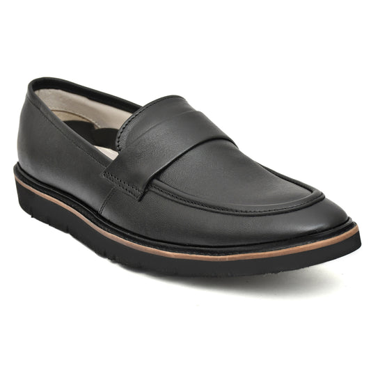 Penny loafers :  Black leather Penny loafer Memory foam footpad. Article : 107PE-Black