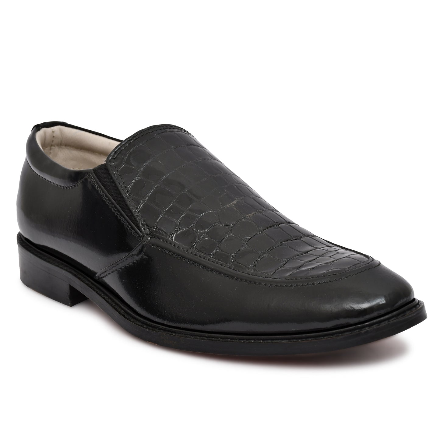 Penny loafers : Black leather Penny loafer with Memory foam footpad. Article : HP5073-Black