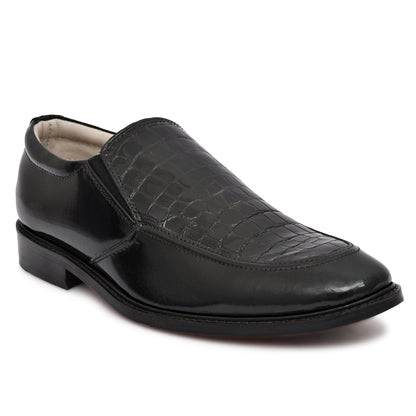 Penny loafers : Black leather Penny loafer with Memory foam footpad. Article : HP5073-Black
