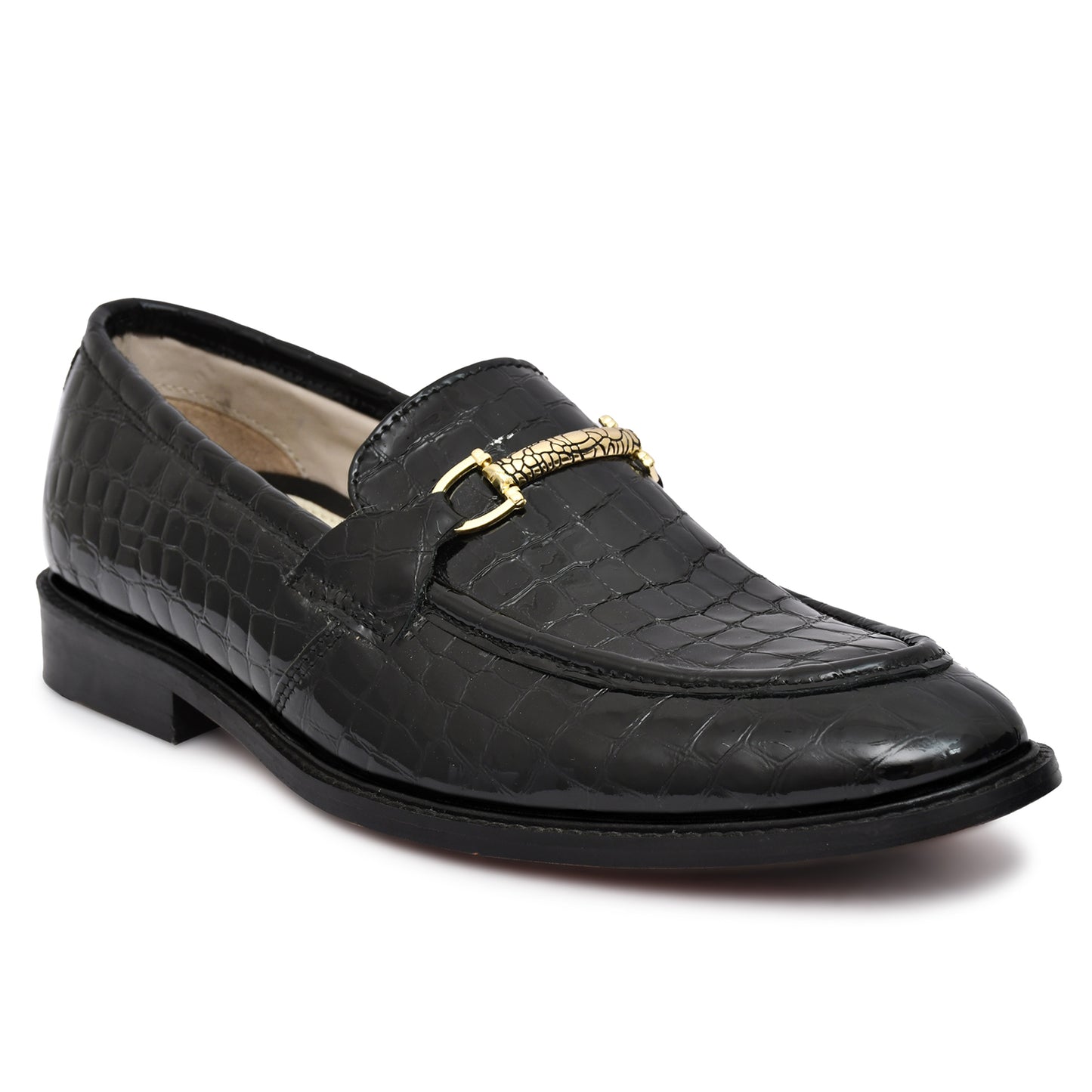 Penny loafers : Black leather Penny loafer with Memory foam footpad. Article : HP101-Black