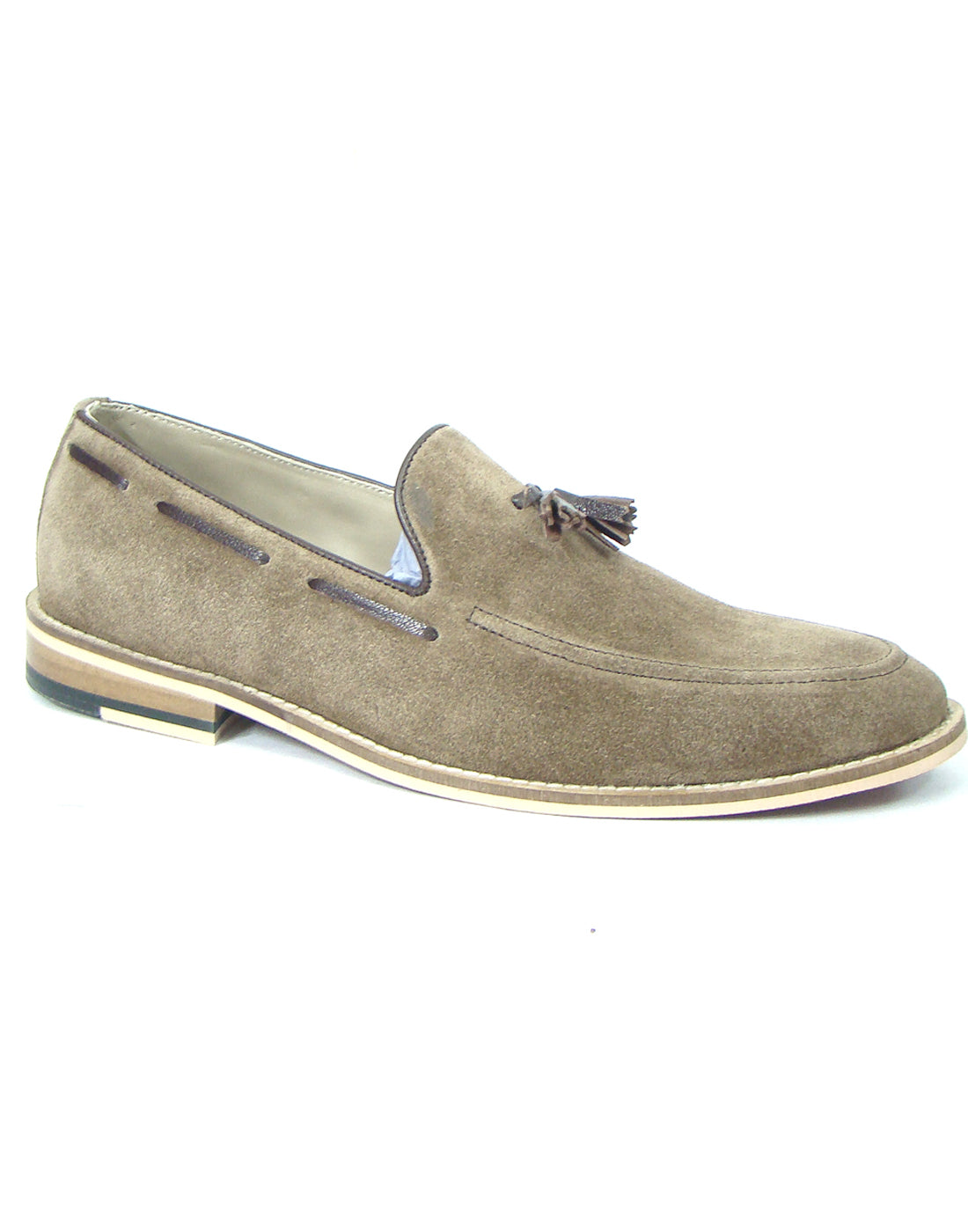 Penny loafers : Light Brown leather Penny loafer with Tassel & Memory foam footpad. Article : HU107-LBrown
