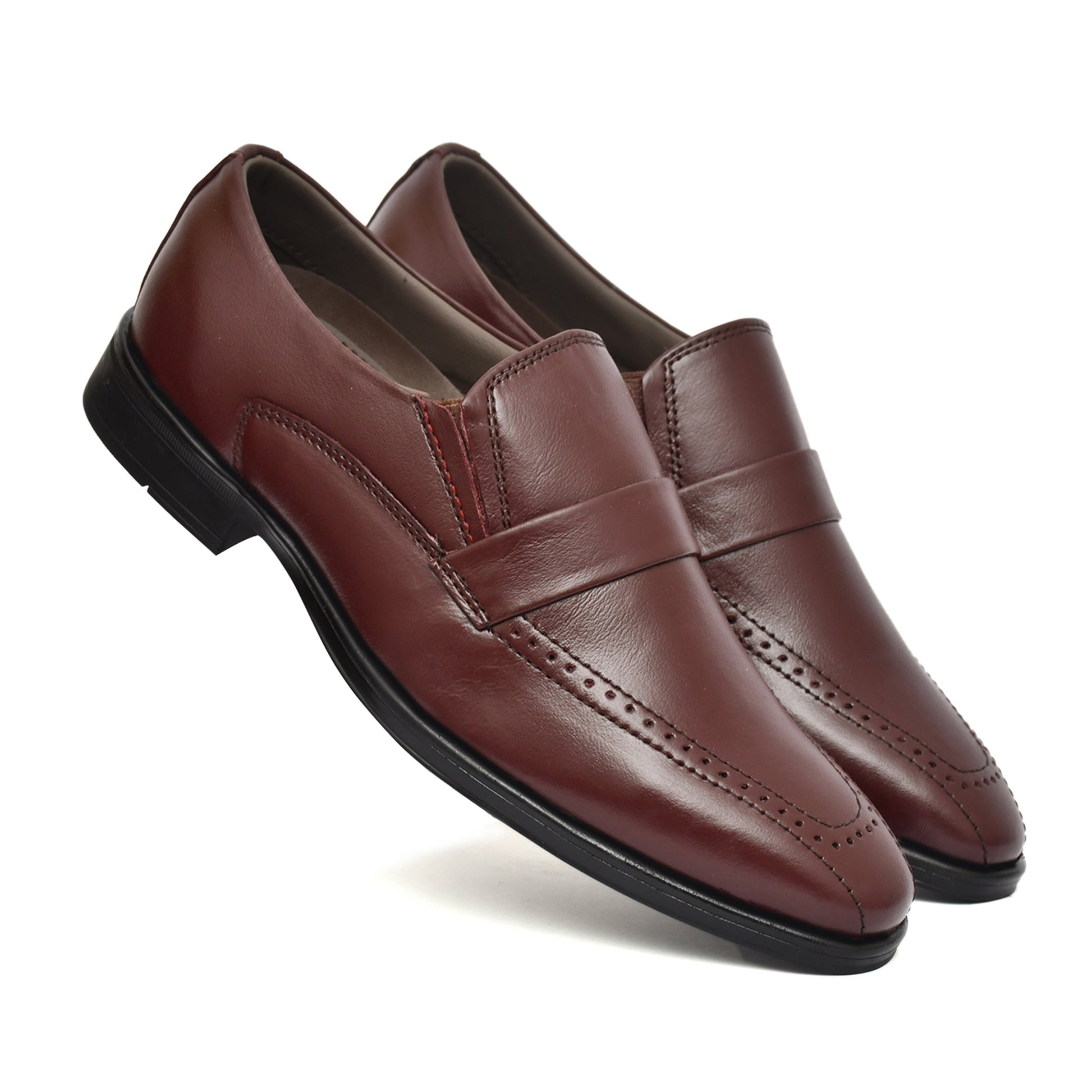 Penny loafers :  Wine leather Penny loafer Memory foam footpad. Article : Al01-Wine