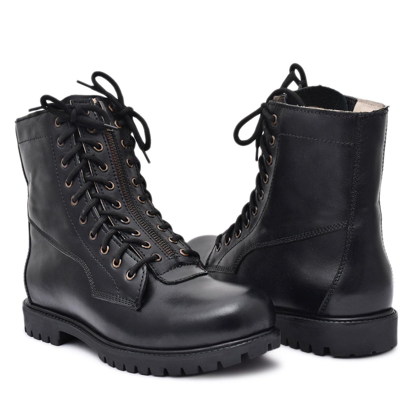 Pilots Boots : Black leather boots for Pilots with Memory foam footpad. Article : 610BE