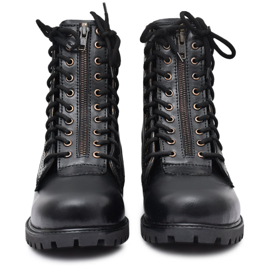 Pilots Boots : Black leather boots for Pilots with Memory foam footpad. Article : 610BE
