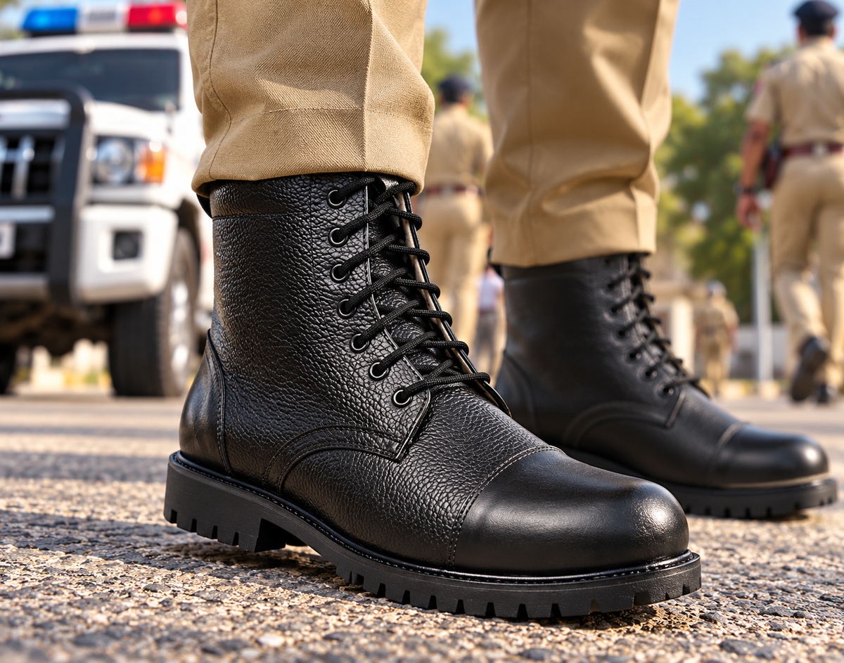 Police_and_military_dms_leather_boots_are_rugged_black_leather_footwear_designed_for_official_uniform_duty_parade_NCC_and_combat_use-Police-608E-b