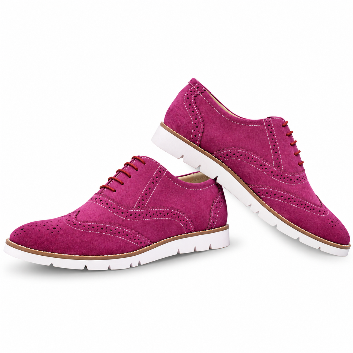 Purple suede leather sneakers by ASM.
