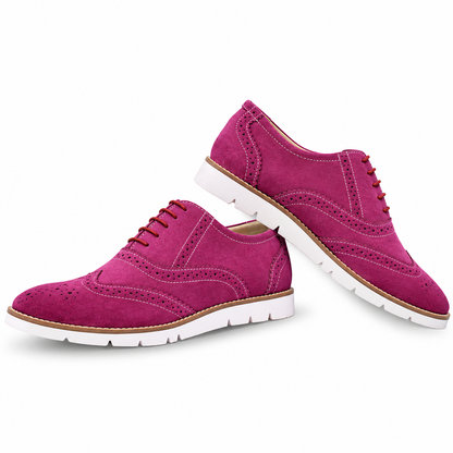 Purple suede leather sneakers by ASM.