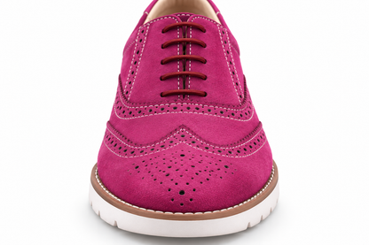 Purple suede leather sneakers by ASM.