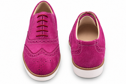 Purple suede leather sneakers by ASM.