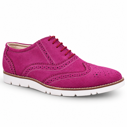 Purple suede leather sneakers by ASM.