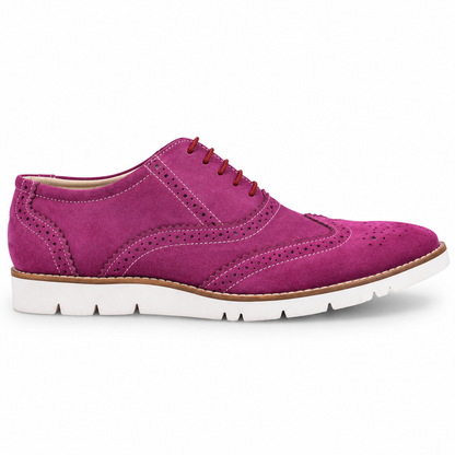 Purple suede leather sneakers by ASM.