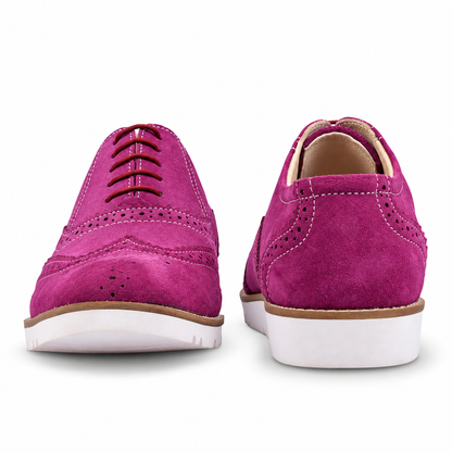 Purple suede leather sneakers by ASM.