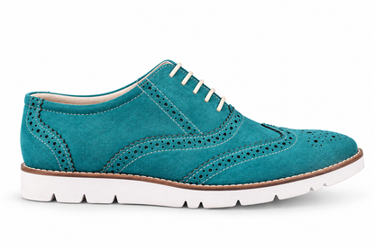 Sky Blue Suede Sneakers with Memory Foam Footpad - SN30-SkyBlue