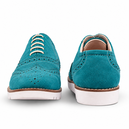 Sky Blue Suede Sneakers with Memory Foam Footpad - SN30-SkyBlue