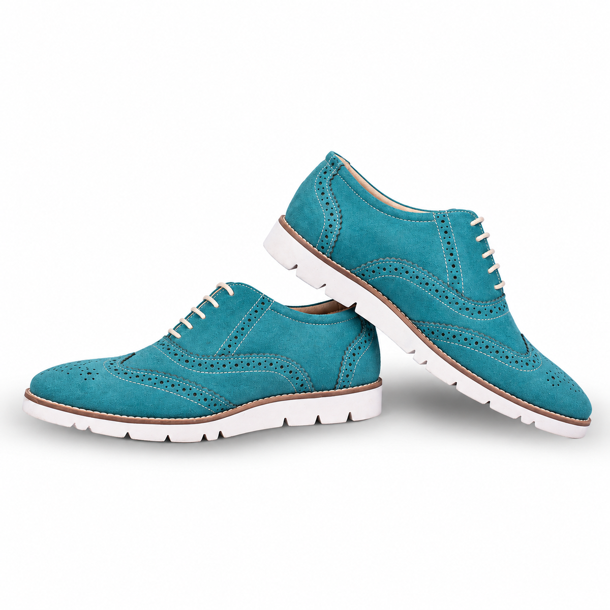Sky Blue Suede Sneakers with Memory Foam Footpad - SN30-SkyBlue