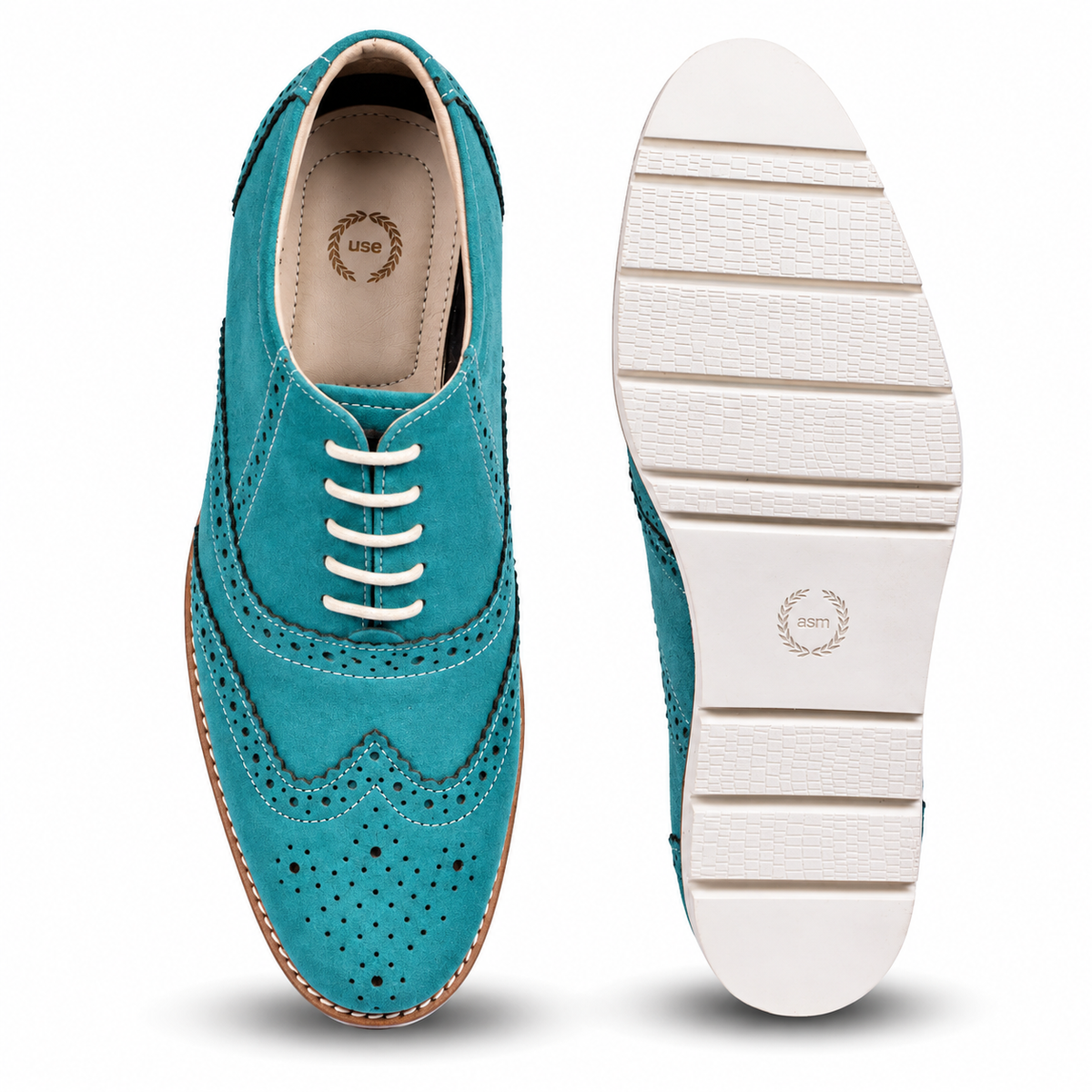 Sky Blue Suede Sneakers with Memory Foam Footpad - SN30-SkyBlue