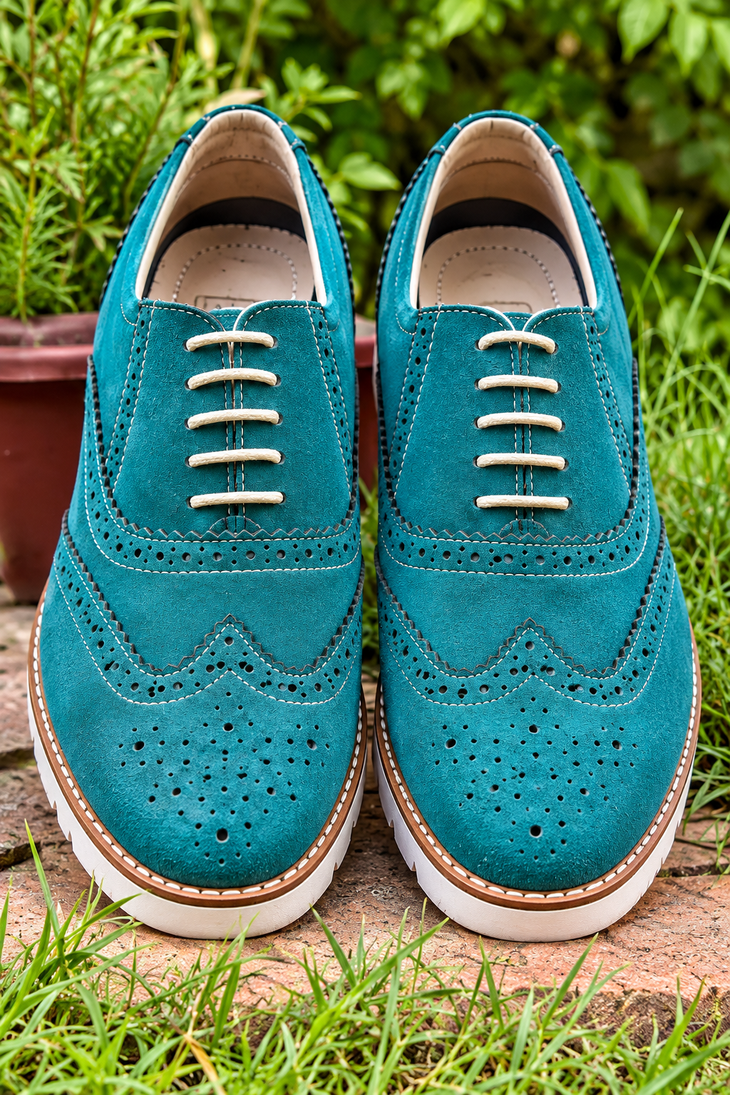 Sky Blue Suede Sneakers with Memory Foam Footpad - SN30-SkyBlue