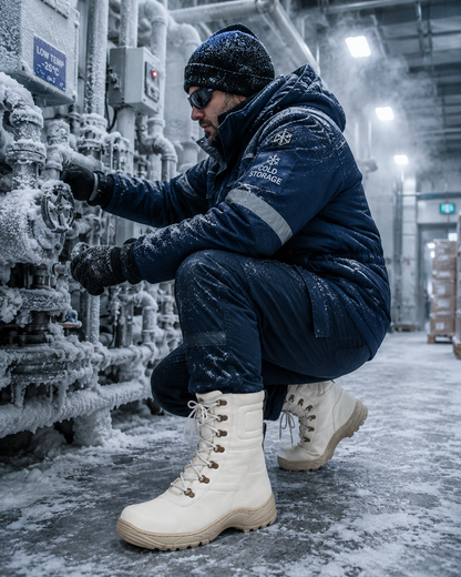 Title
Cold Room Insulated White leather Thermal Boots by ASM. T704-White
