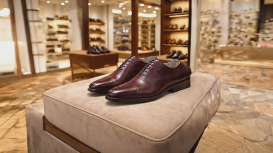 Elevator Shoes with Height Increase - 3″ Hidden Height Increasing Wine Leather Oxford Shoes