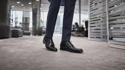 Elevator Shoes : 3″ Inches Hidden Height Increasing Black Leather Oxford Shoes.