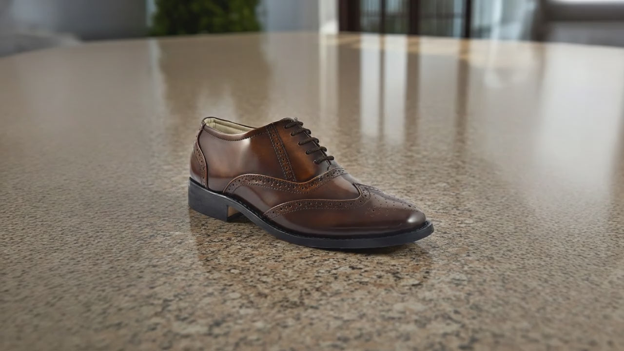 Goodyear_Welted_Brogue_Shoes_Tan_Brush_off_leather_with_Memory_foam_footpad. 