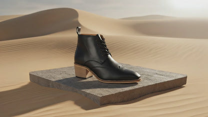 Elevator Shoes : 3.5″Inches Hidden Height Increasing Boots with Cuban Heels.