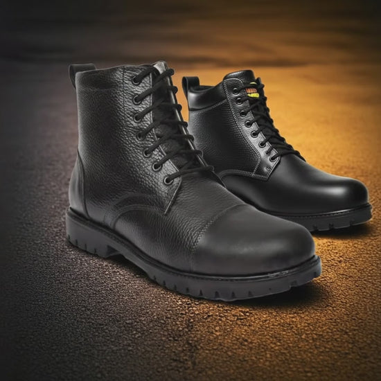 Safety Shoes : Industrial Safety Shoes & Boots with Steel Toe & Memory foam footpad.