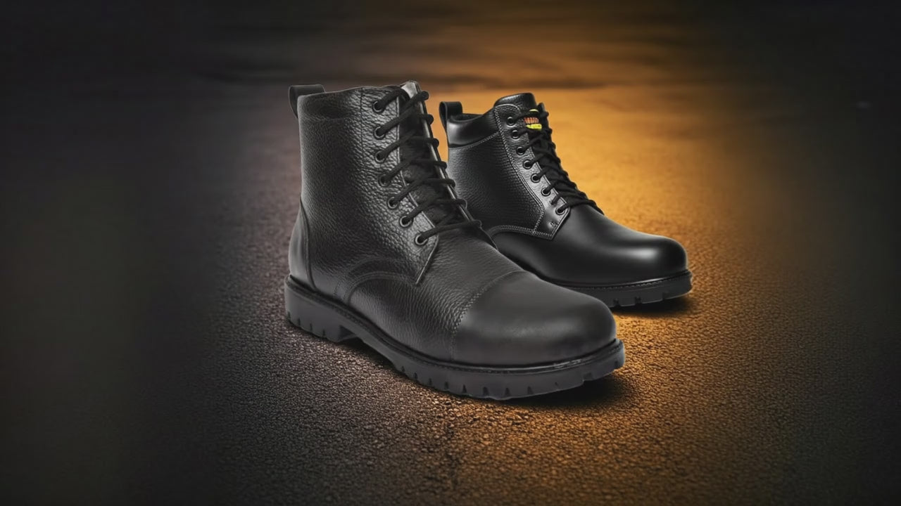Safety Shoes : Industrial Safety Shoes & Boots with Steel Toe & Memory foam footpad.