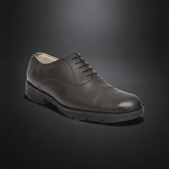 Safety Shoes : Industrial Safety Oxford Shoes with Steel Toe & Memory foam footpad.