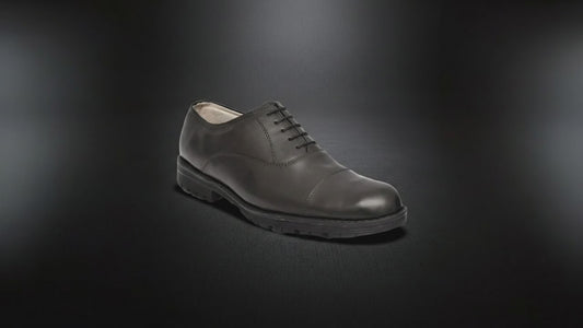 Safety Shoes : Industrial Safety Oxford Shoes with Steel Toe & Memory foam footpad.