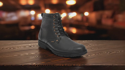 Safety Shoes - Industrial Safety Shoes Derby Boots with Steel Toe & Memory Foam Footpad