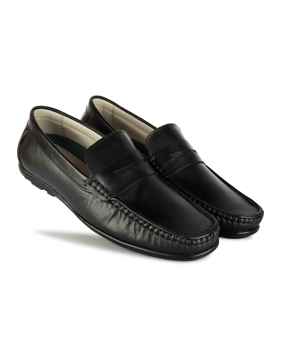 Black Loafers – Buy Black Pure Leather Loafers : | Agra Shoe Mart