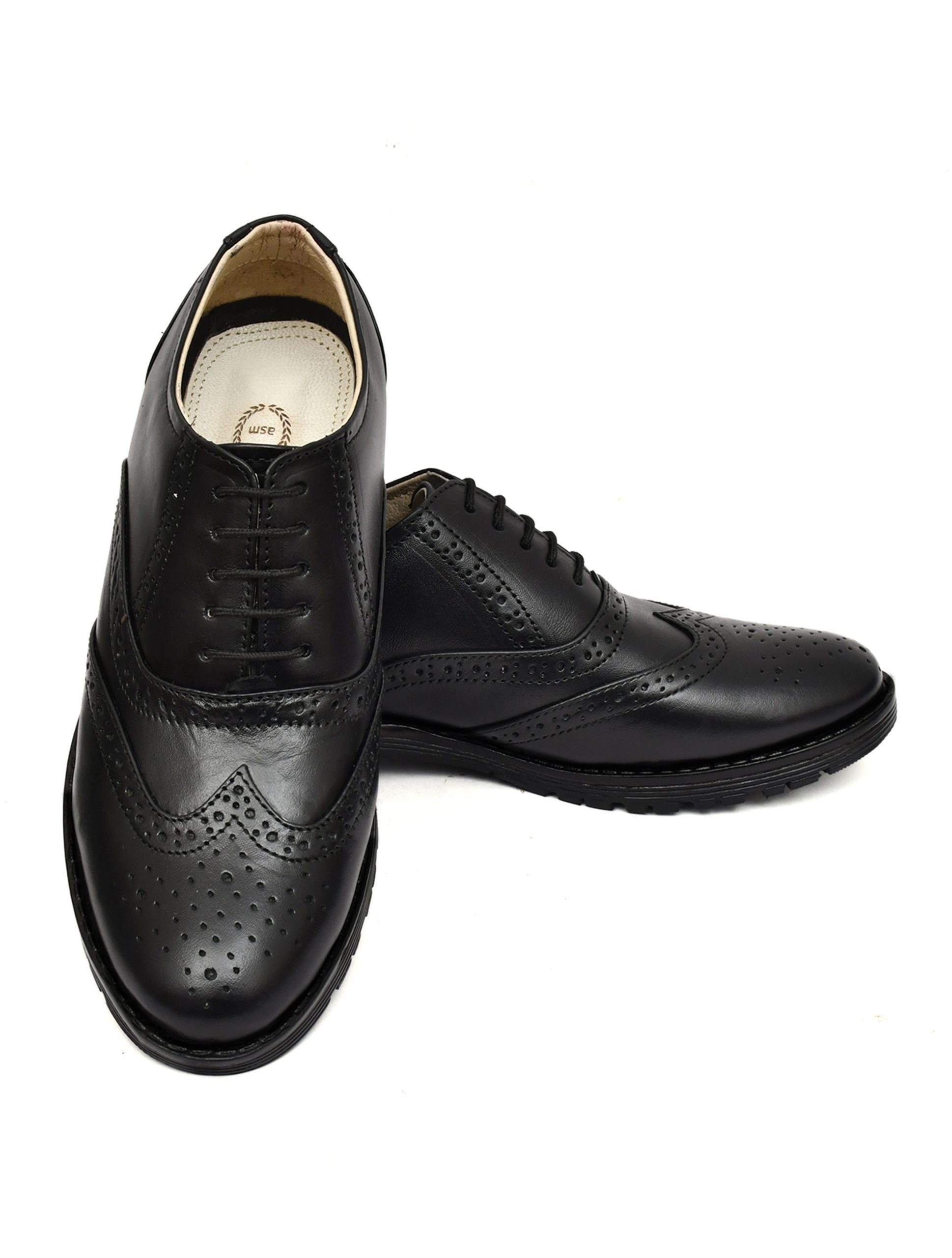 Brogue Shoes : Genuine leather formal shoes by asm. Article-101A - Image 4
