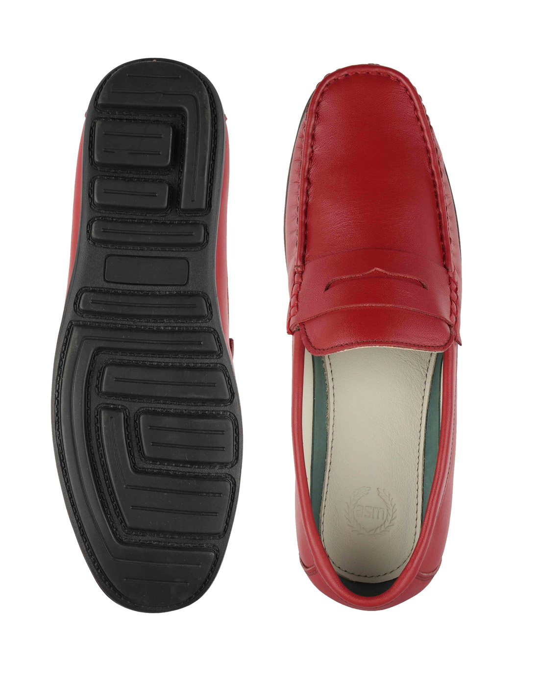 Red Loafers Buy Red Pure Leather Loafers @ Rs.1800 | Agra Mart