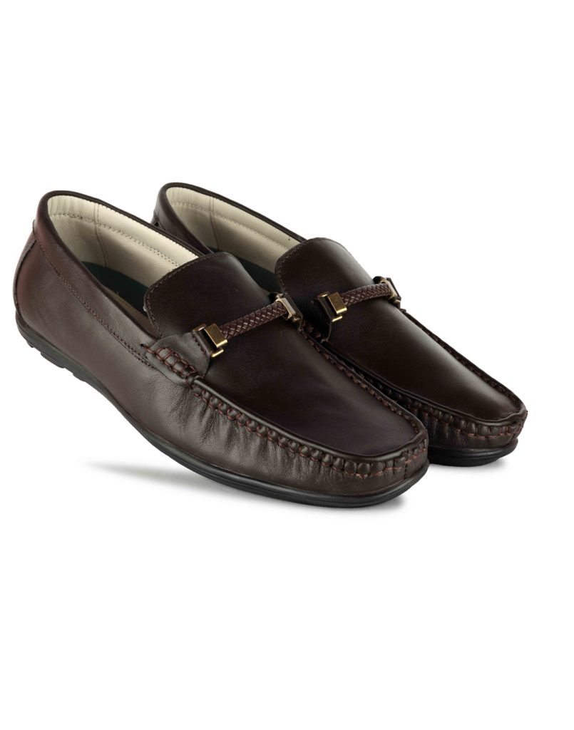 Brown Loafers Buy Brown Pure Leather Loafers Rs1800 Only Agra Shoe Mart 6406