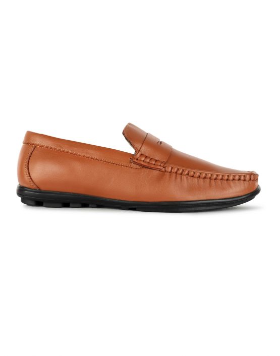 Tan Loafers - Buy TanPure Leather Loafers @ Rs.1800 Only | Agra Shoe Mart