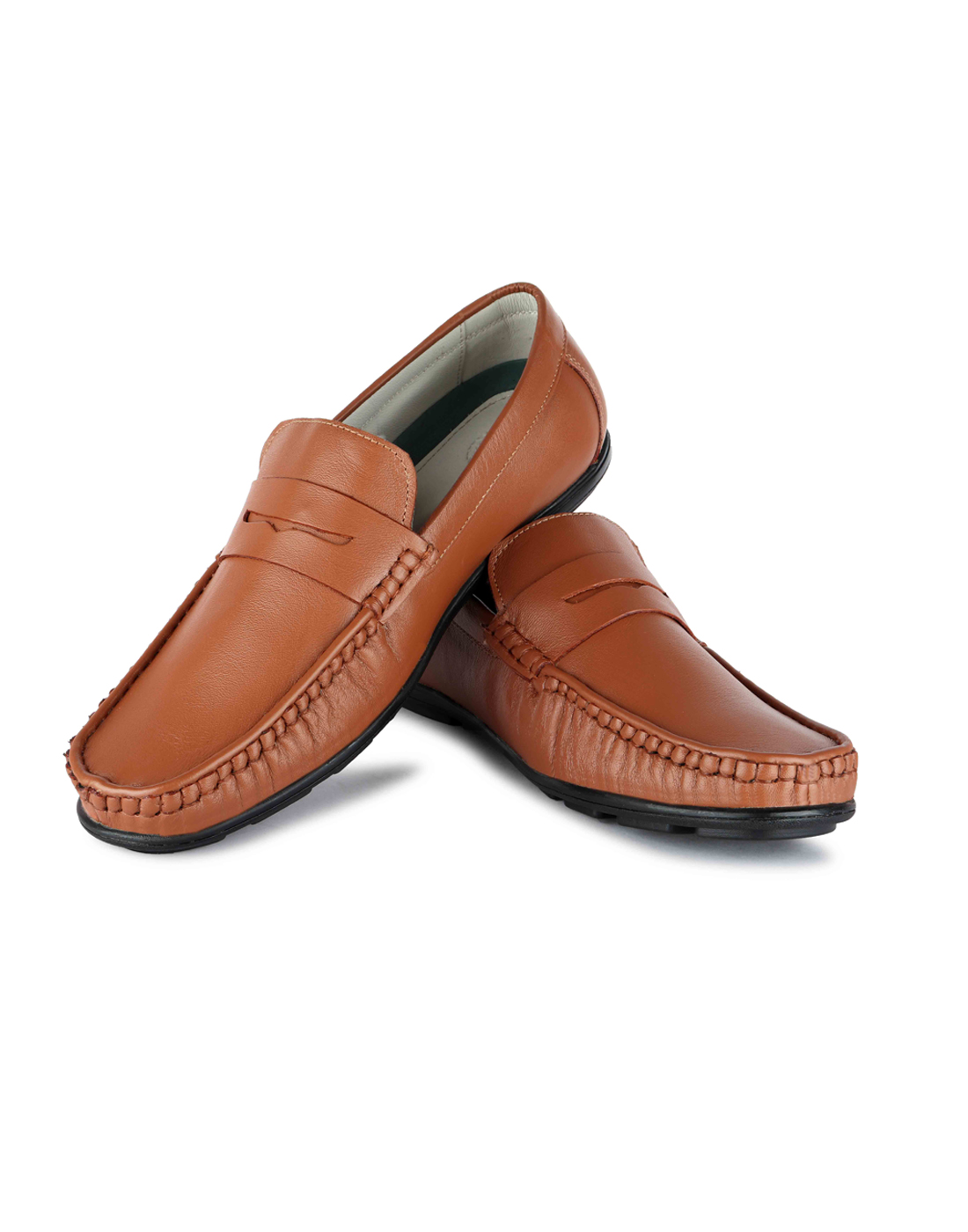 Tan Loafers - Buy TanPure Leather Loafers @ Rs.1800 Only | Agra Shoe Mart
