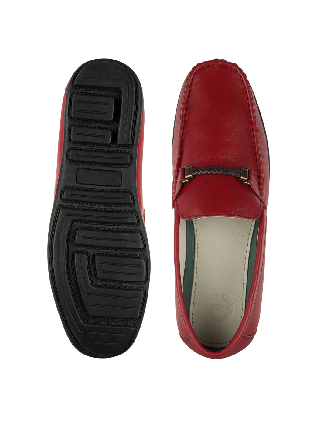 Cherry Red Loafers - Buy Red Pure Leather Loafers @ Rs.1800 Only