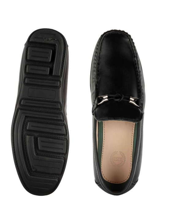Black Loafers – Buy Black Pure Leather Loafers @ Rs.1800 Only : Article ...