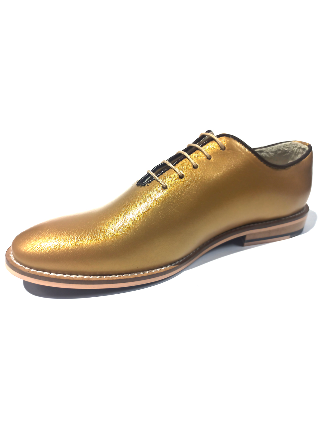 GOLDEN ITALIAN LEATHER PARTY DERBY SHOES Article-HU201B | Agra Shoe Mart