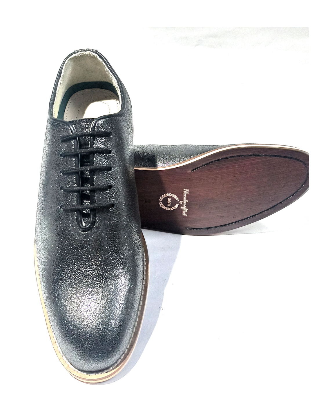 SILVER ITALIAN LEATHER PARTY DERBY SHOES Article-HU201B | Agra Shoe Mart